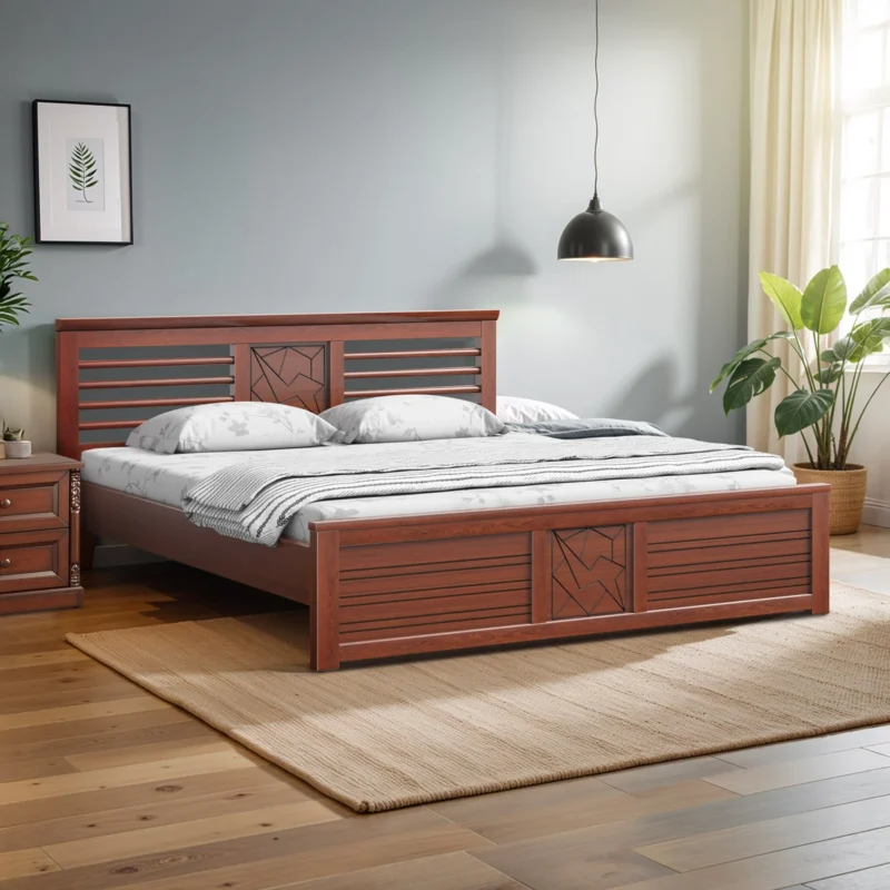Specifications Color : Antique Size : Double Material : Wooden Dimension : L x W x H= 2100 x 1590 x 915 Type : Standard